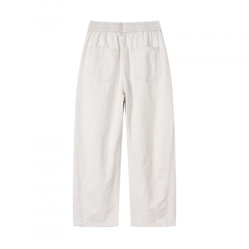 [Women] Wide culotte pants with high elastic waistband, drawstring and side pockets Chichicherry