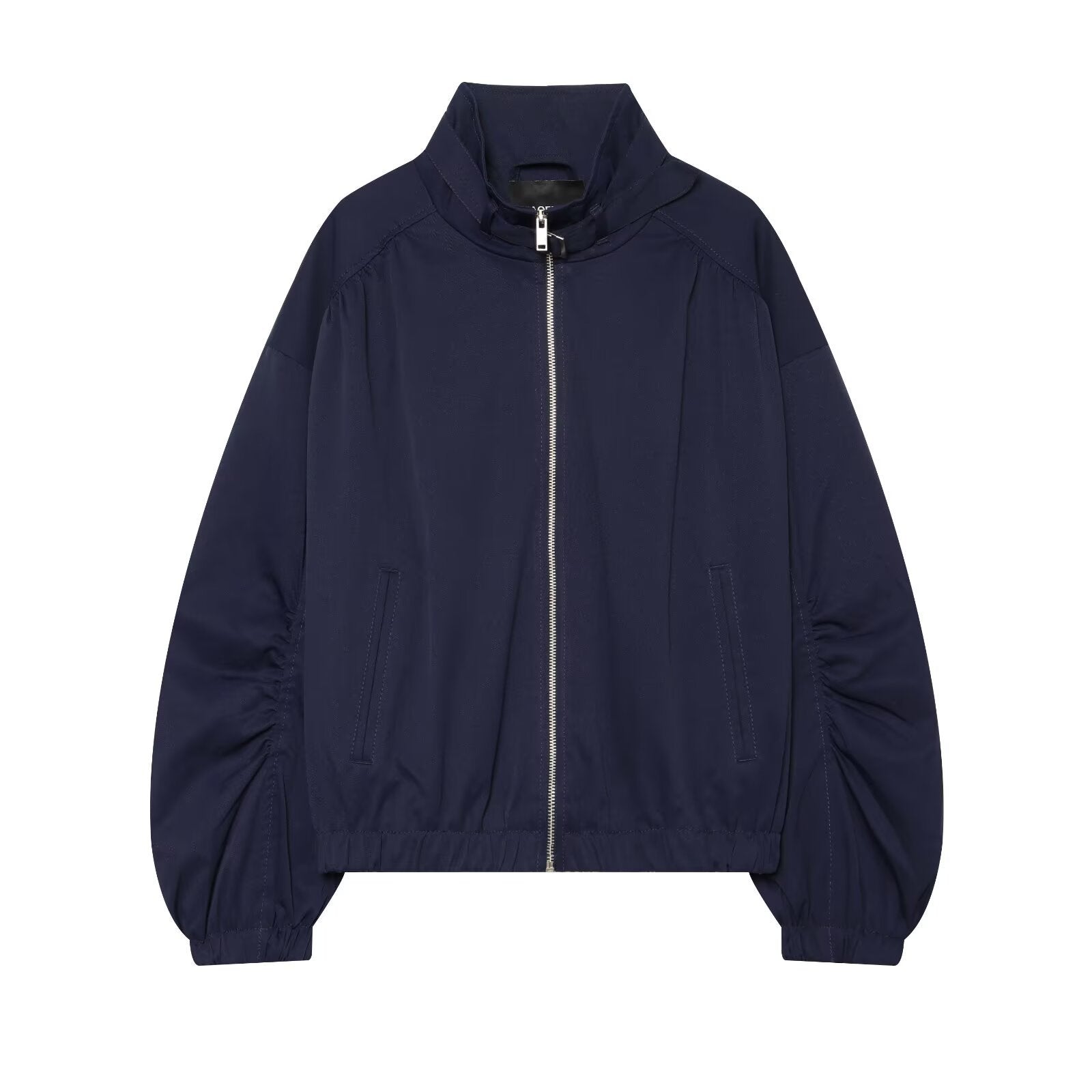 Women's short jacket with stand-up collar and gathered balloon sleeves Chichicherry