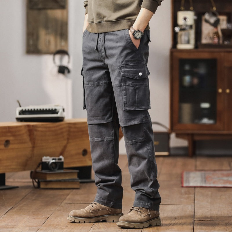 Men's cargo pants with reinforced knee areas and multi pockets Chichicherry