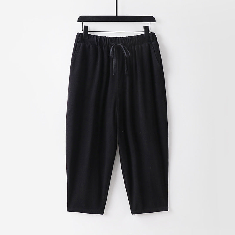 Women Casual Jogging Pants with Drawstring and Wide Leg Chichicherry
