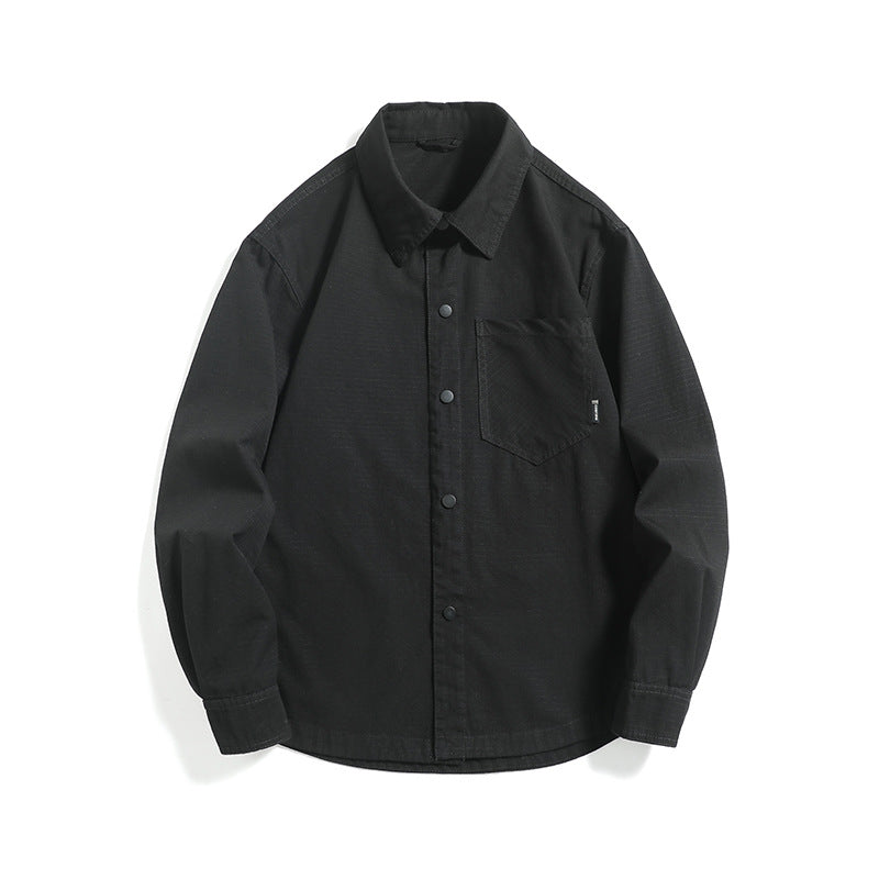 Men's ripstop overshirt with snap placket, straight cut and chest pocket Chichicherry