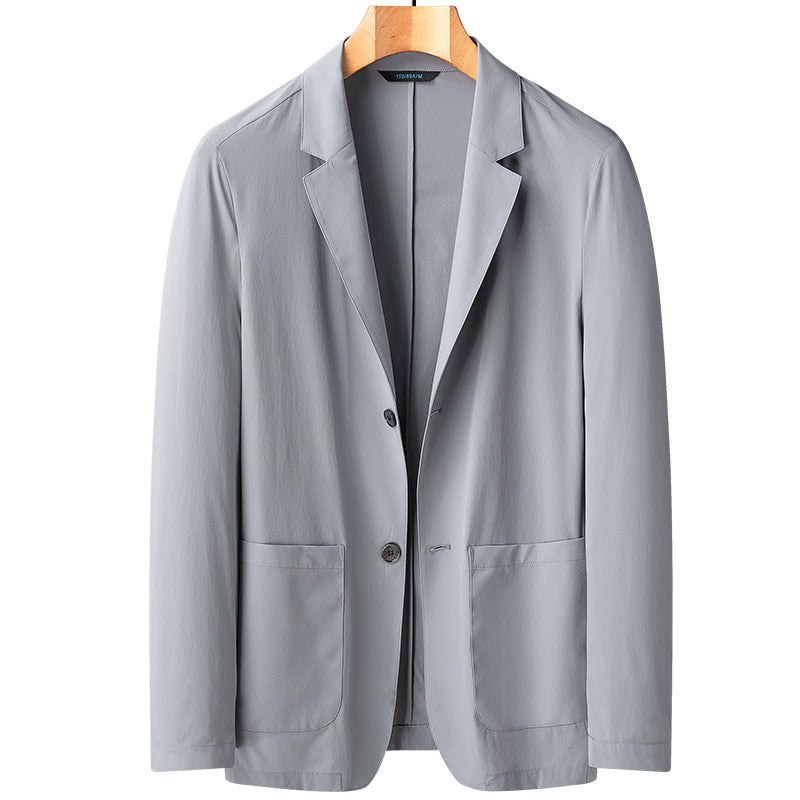 Men's Lightweight Unstructured Travel Blazer with Patch Pockets Chichicherry