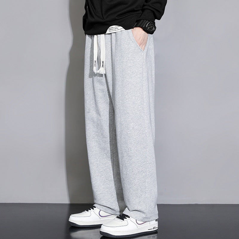 Men's Relaxed-Fit Jogging Pants made of French Terry with wide leg and drawstring Chichicherry
