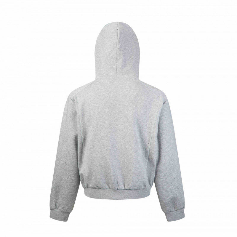 Unisex Short cut hooded zip jacket made of heavy French terry with elastic hem and raglan sleeves Chichicherry