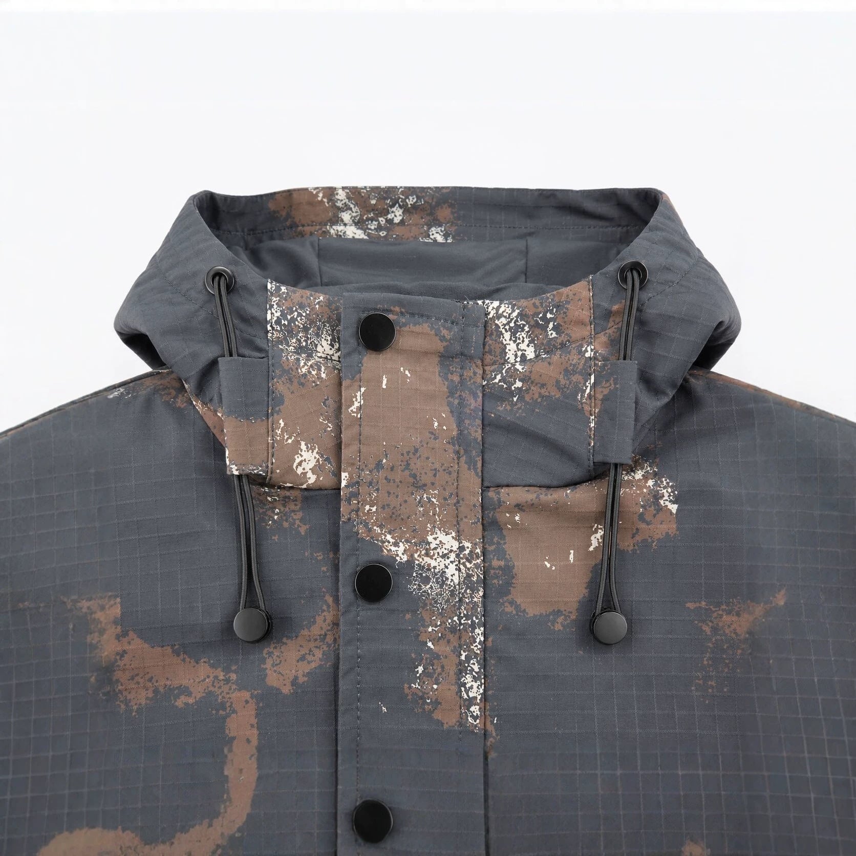 Men's Technical Camouflage Parka with Hood and Ripstop Outer Material Chichicherry