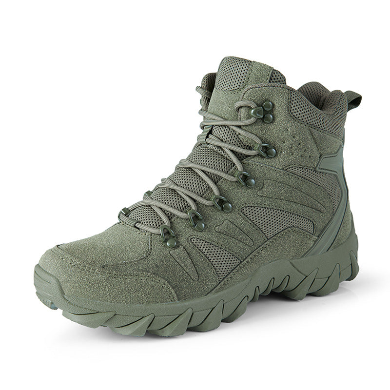 Men's Ankle Tactical Outdoor Boot with Cordura Reinforcement and Shock-Absorbing Multi-Zone Grip Sole Chichicherry