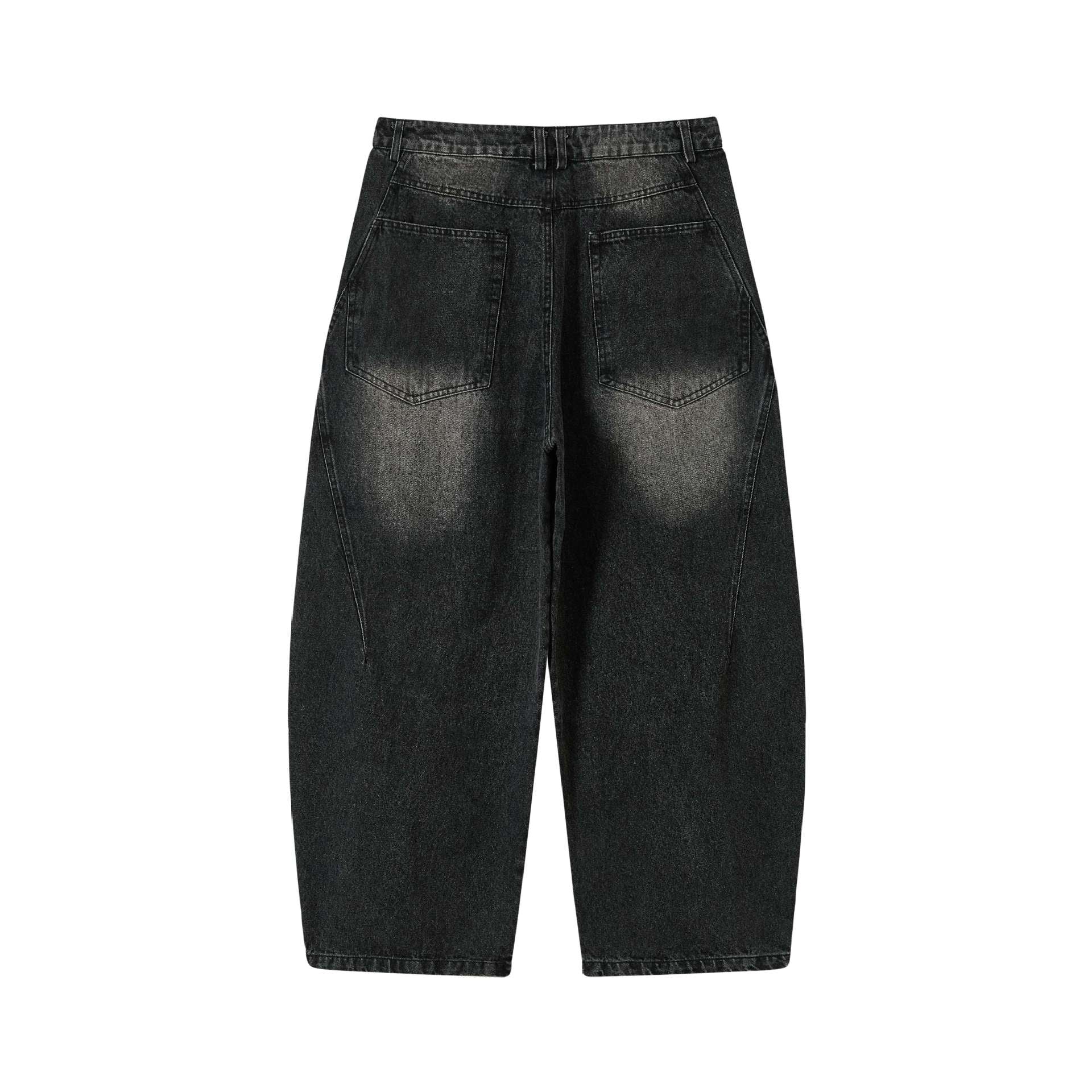 Women's High-Waisted Loose-Fit Utility Denim Culotte with Quilted Pocket Inserts Chichicherry