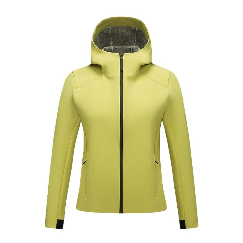 Women's Tailored Softshell Jacket with Hood and Fleece Lining Chichicherry