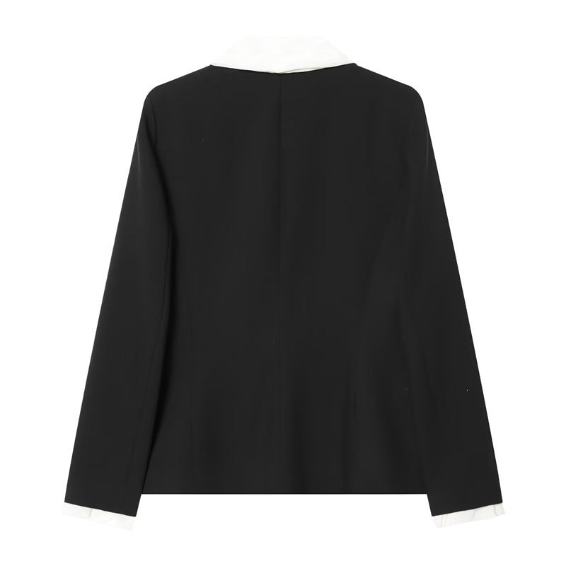 Women's elegant high-waisted wide-leg suit pants with crease Chichicherry