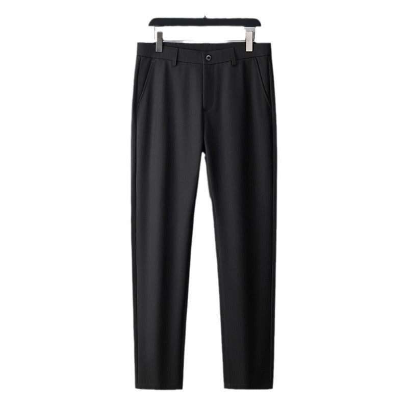 Men's slim-fit suit trousers made of stretch twill with straight leg Chichicherry