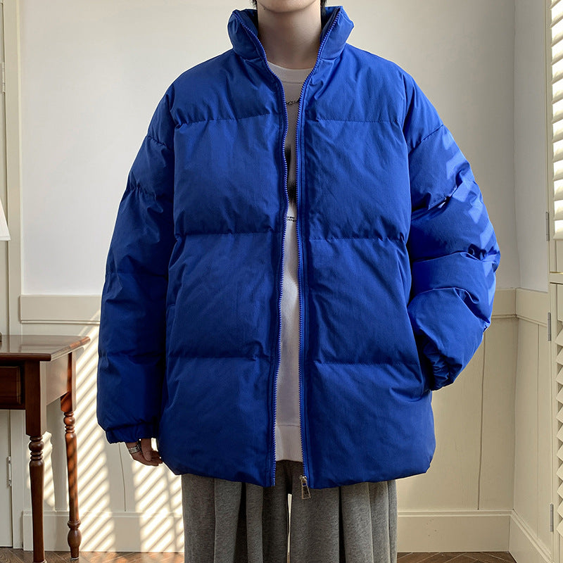 Unisex Oversize Padded Jacket with High Stand-up Collar and Thermal Lining Chichicherry