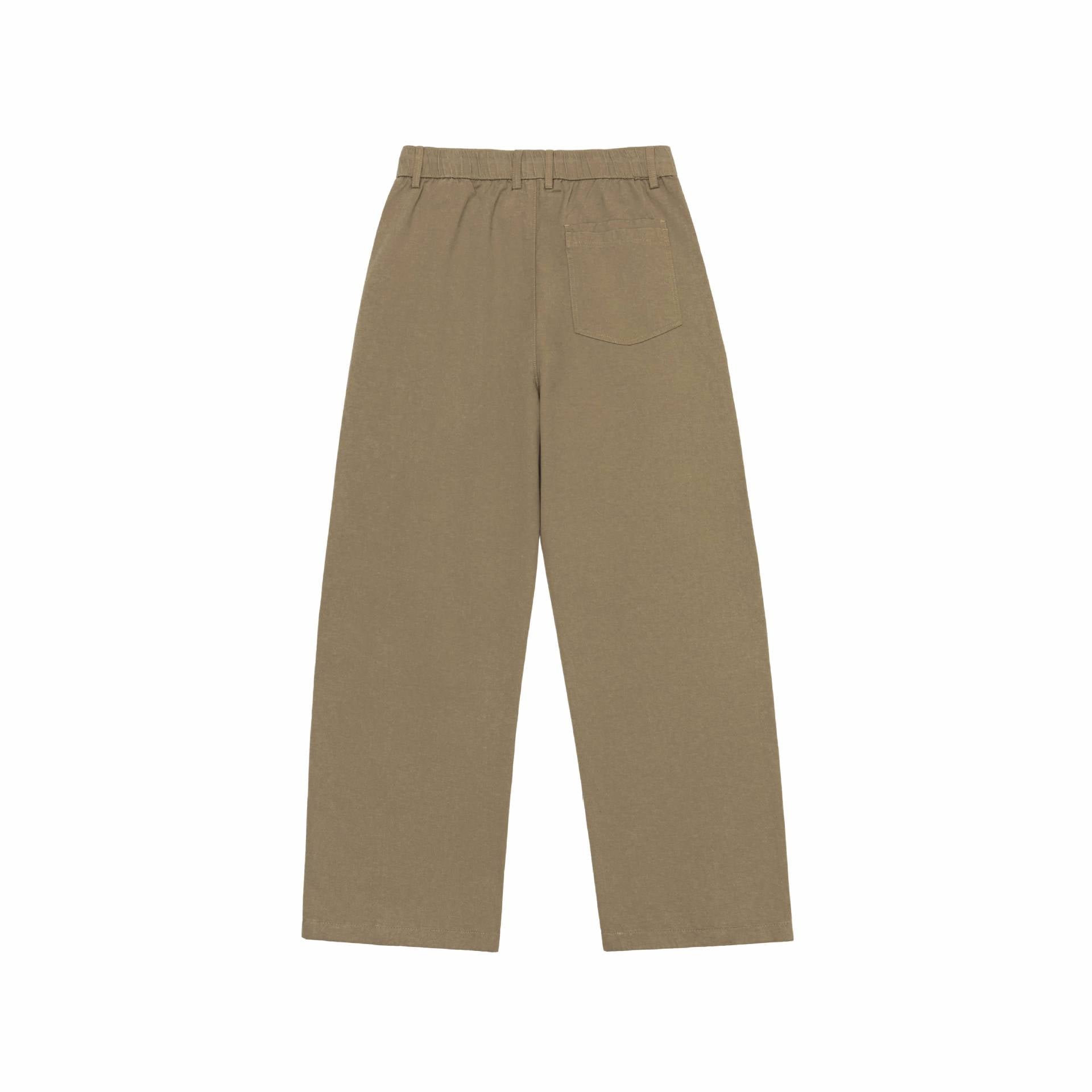 Women's High-waisted Culotte Cargo Pants with distinctive seam detailing and elastic back waistband Chichicherry