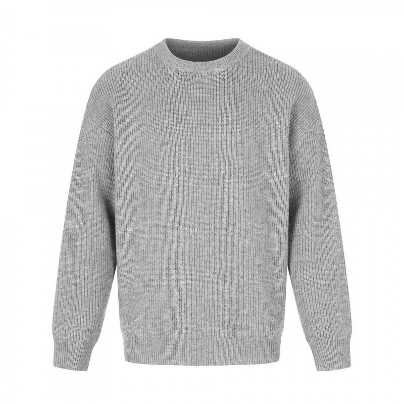 Unisex Soft Oversized Ribbed Sweater with Relaxed Fit and Tonal Texture Chichicherry