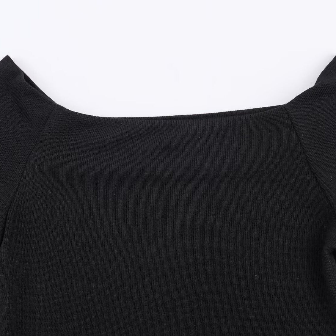 Women's Fitted Fine Knit Tunic with Wide Boat Neck and 3/4 Sleeves Chichicherry