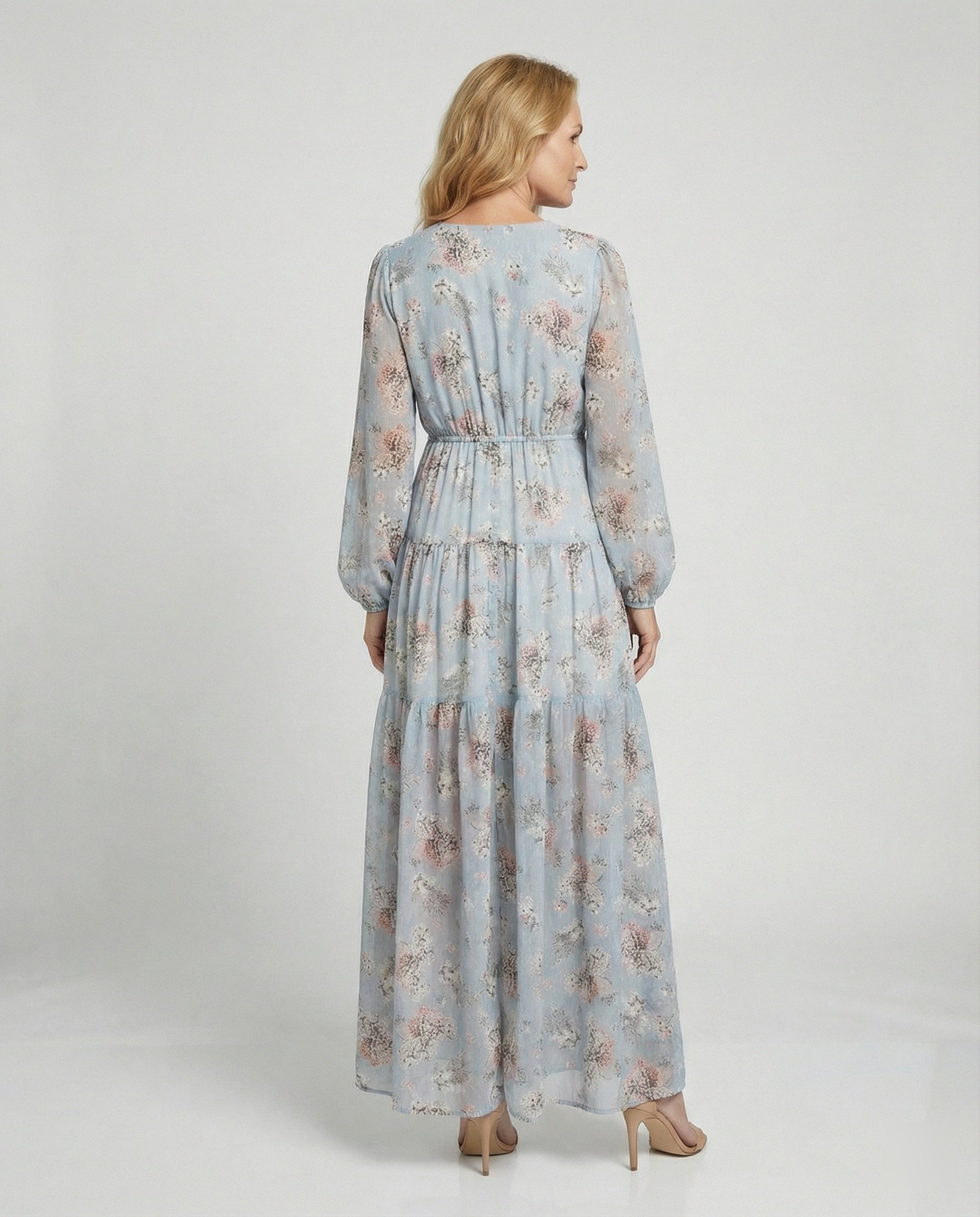 Women's Maxi Dress Summer Button Placket