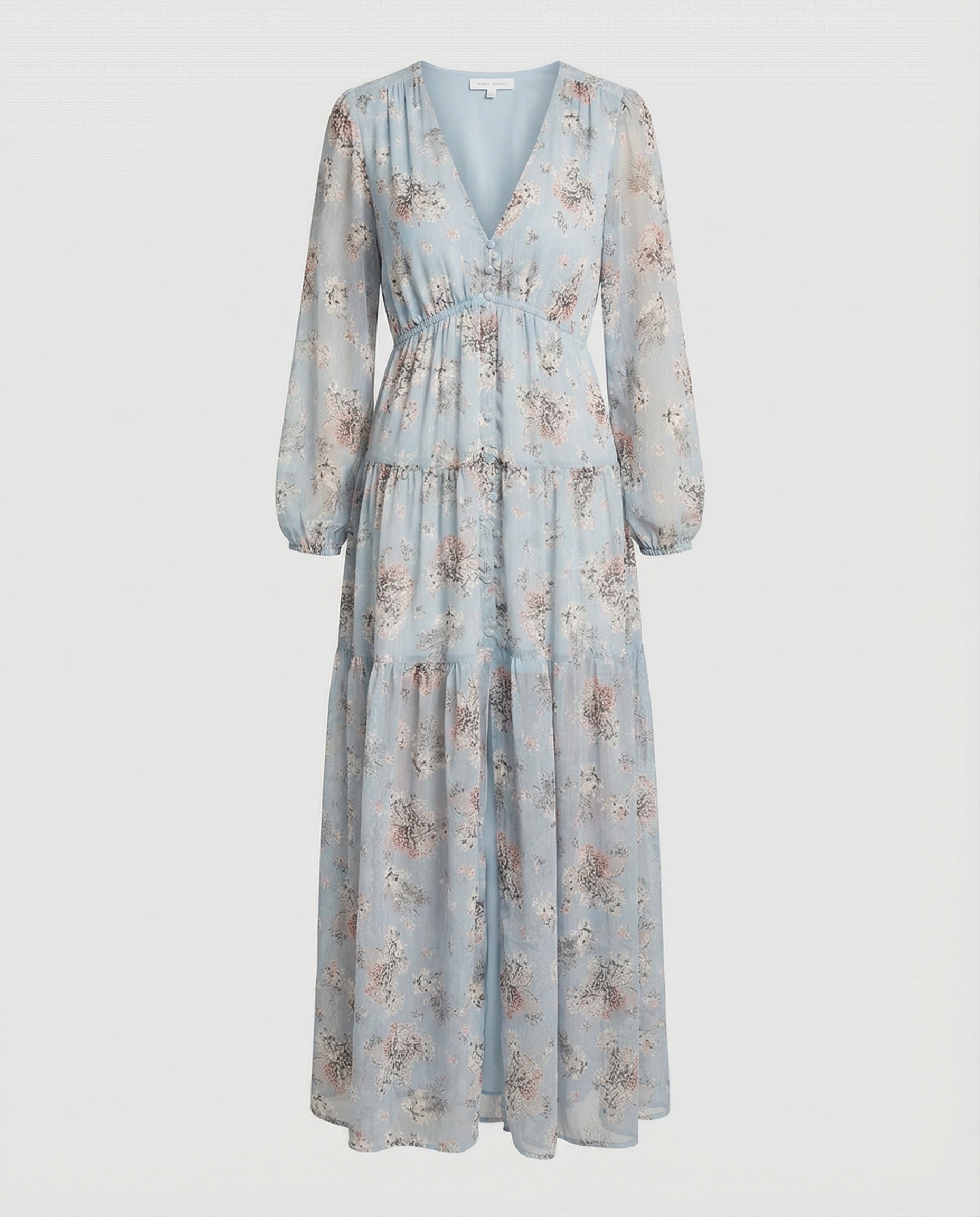Women's Maxi Dress Summer Button Placket