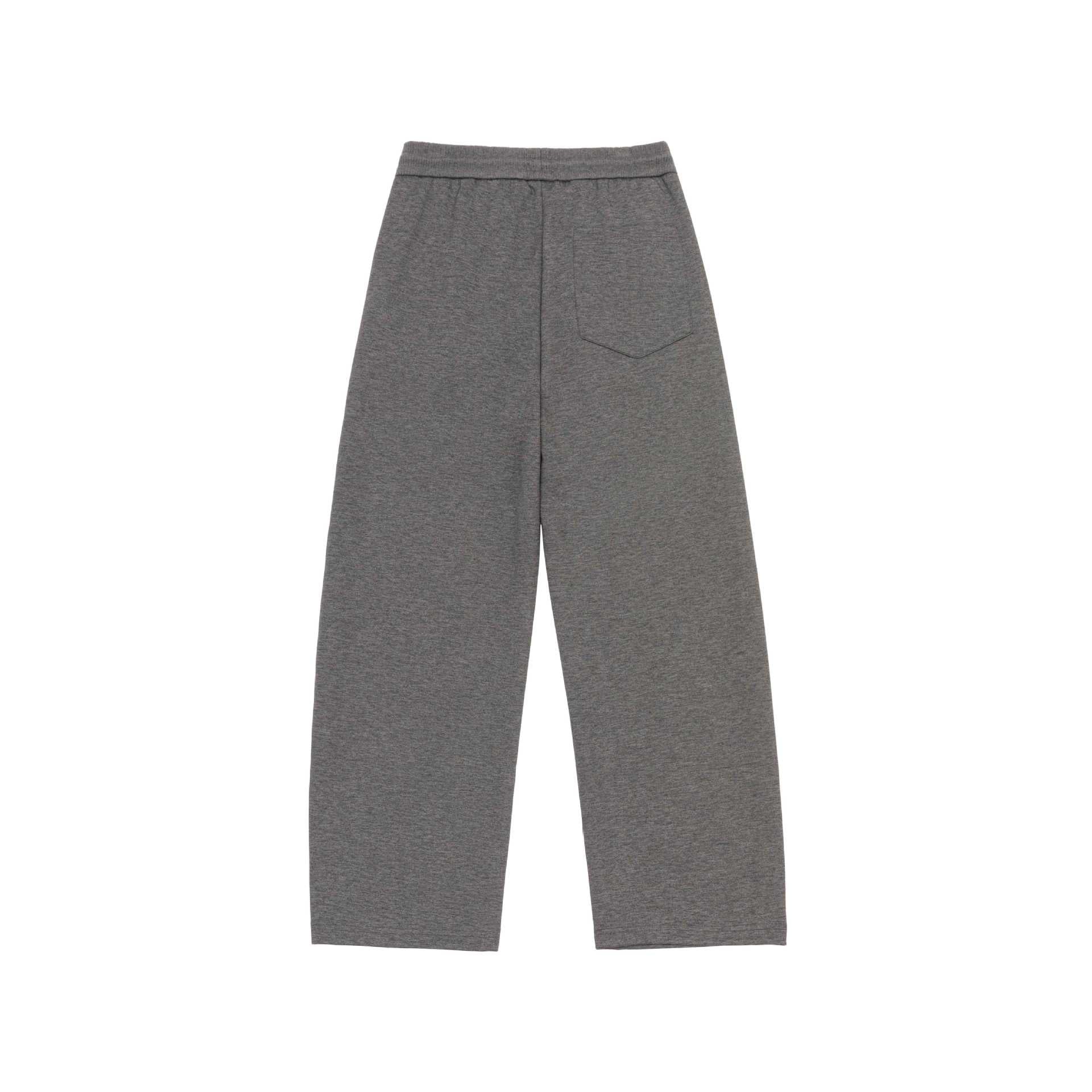 Ladies Wide Cropped Sweatpants with Elastic Waistband and Stitched Center Seam