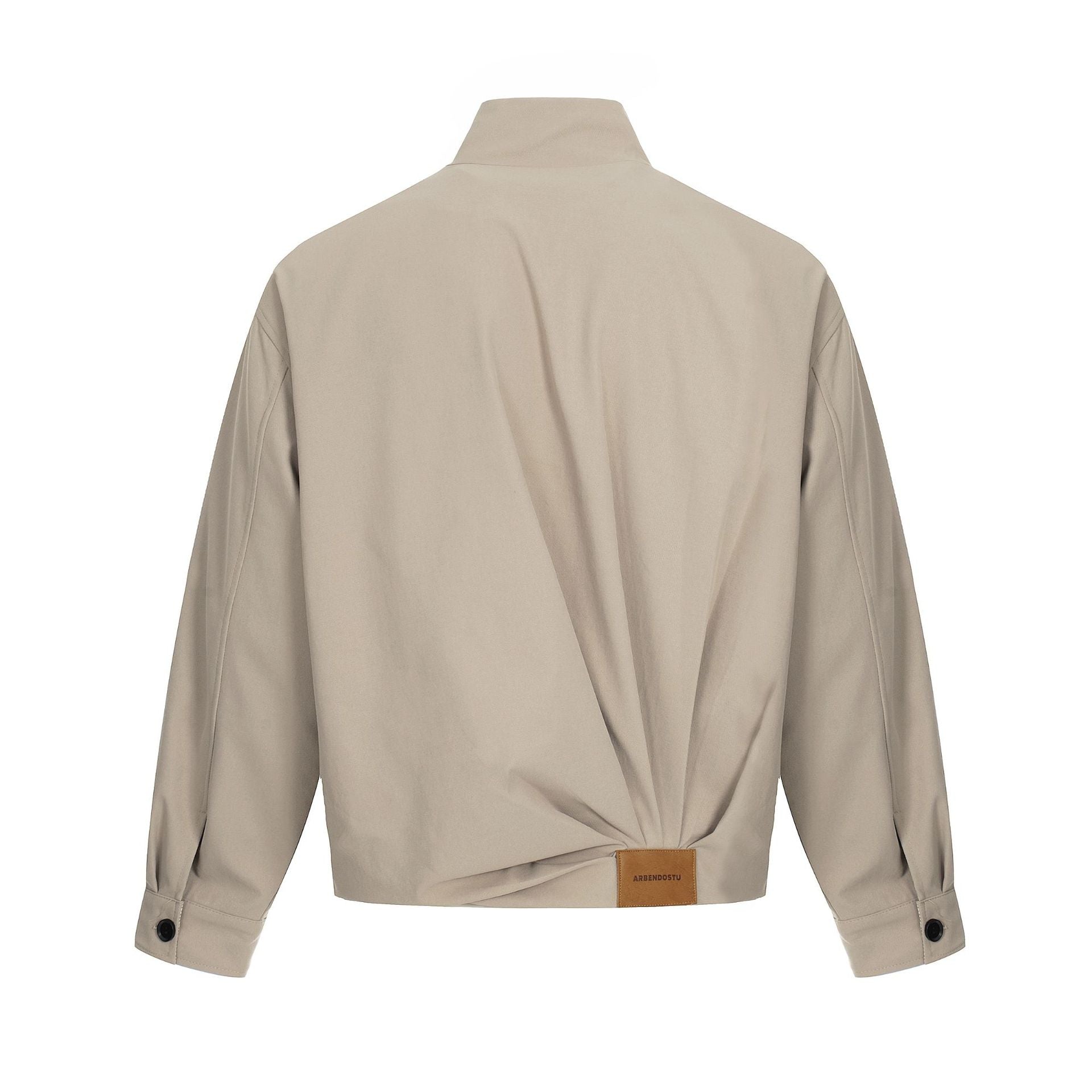 Men's Lightweight Windbreaker Blouson with Funnel Neck and Concealed Zippers Chichicherry