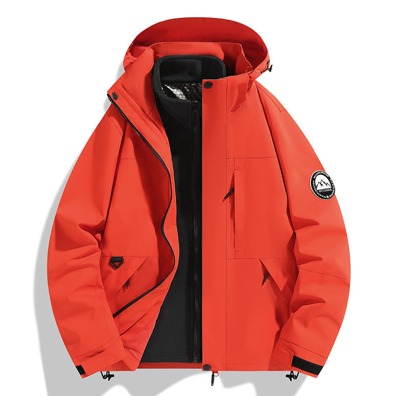 Women's two-layer softshell outdoor jacket with removable fleece inner jacket and hood Chichicherry