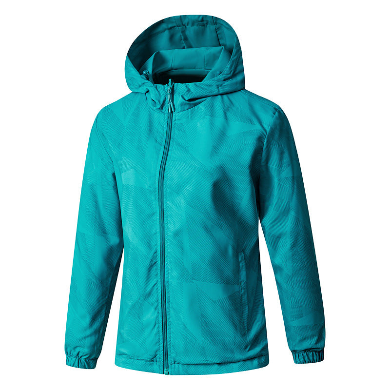 Women Lightweight Technical Hooded Jacket Water-Repellent with Full Zip and Elastic Cuffs Chichicherry