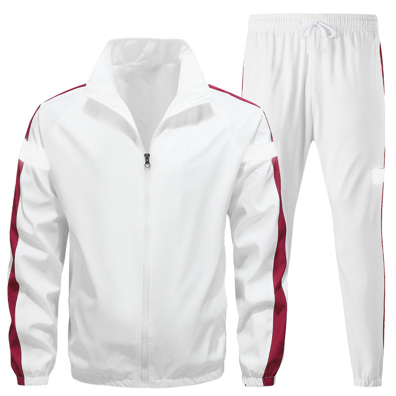 Men's sporty tracksuit set with zip jacket, jogging pants, and reflective inserts Chichicherry