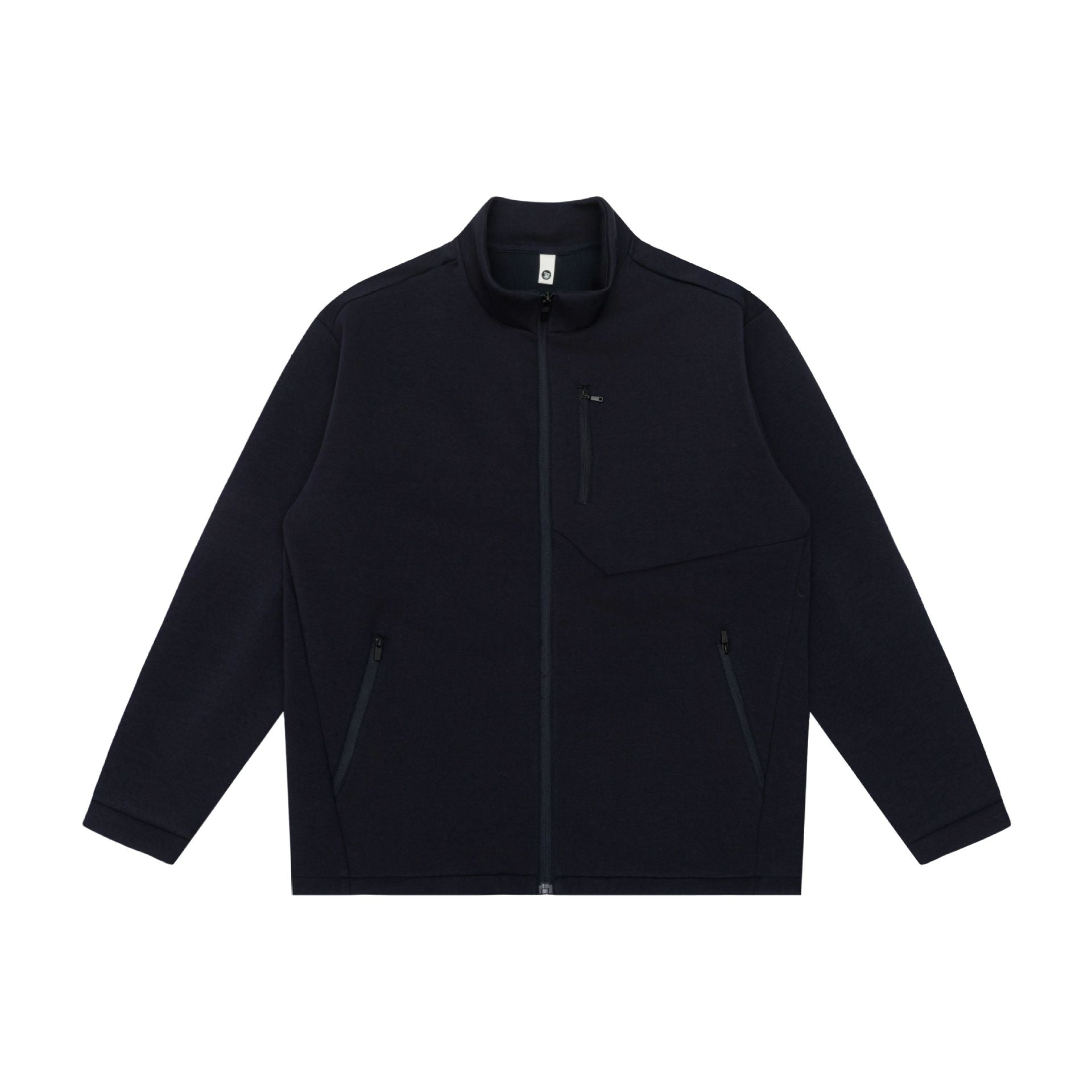 Unisex Minimalistic Short Jacket with Stand-Up Collar and Functional Zipper Pockets Chichicherry