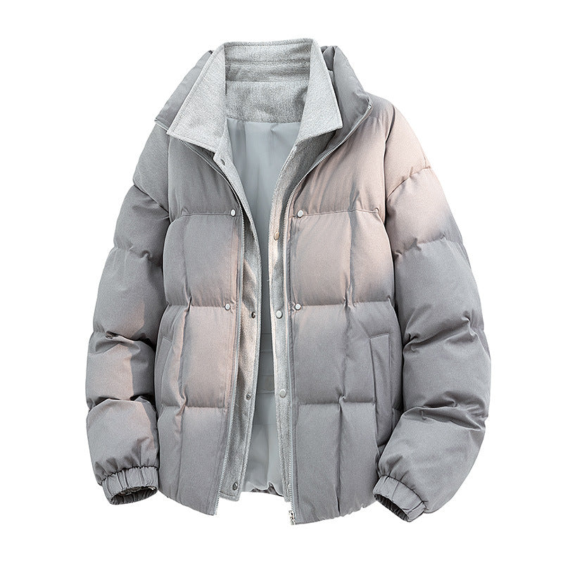 Men's Padded Quilted Jacket with Thermal Lining and High Collar Chichicherry