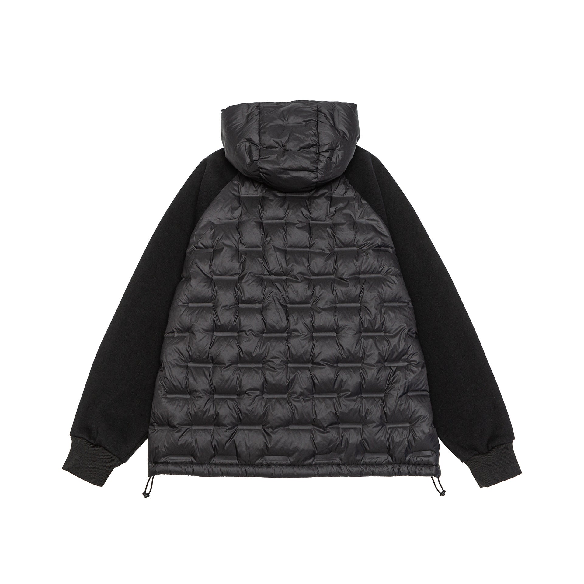 Men's hybrid quilted jacket with padded front, hood, and elastic sleeve cuffs Chichicherry