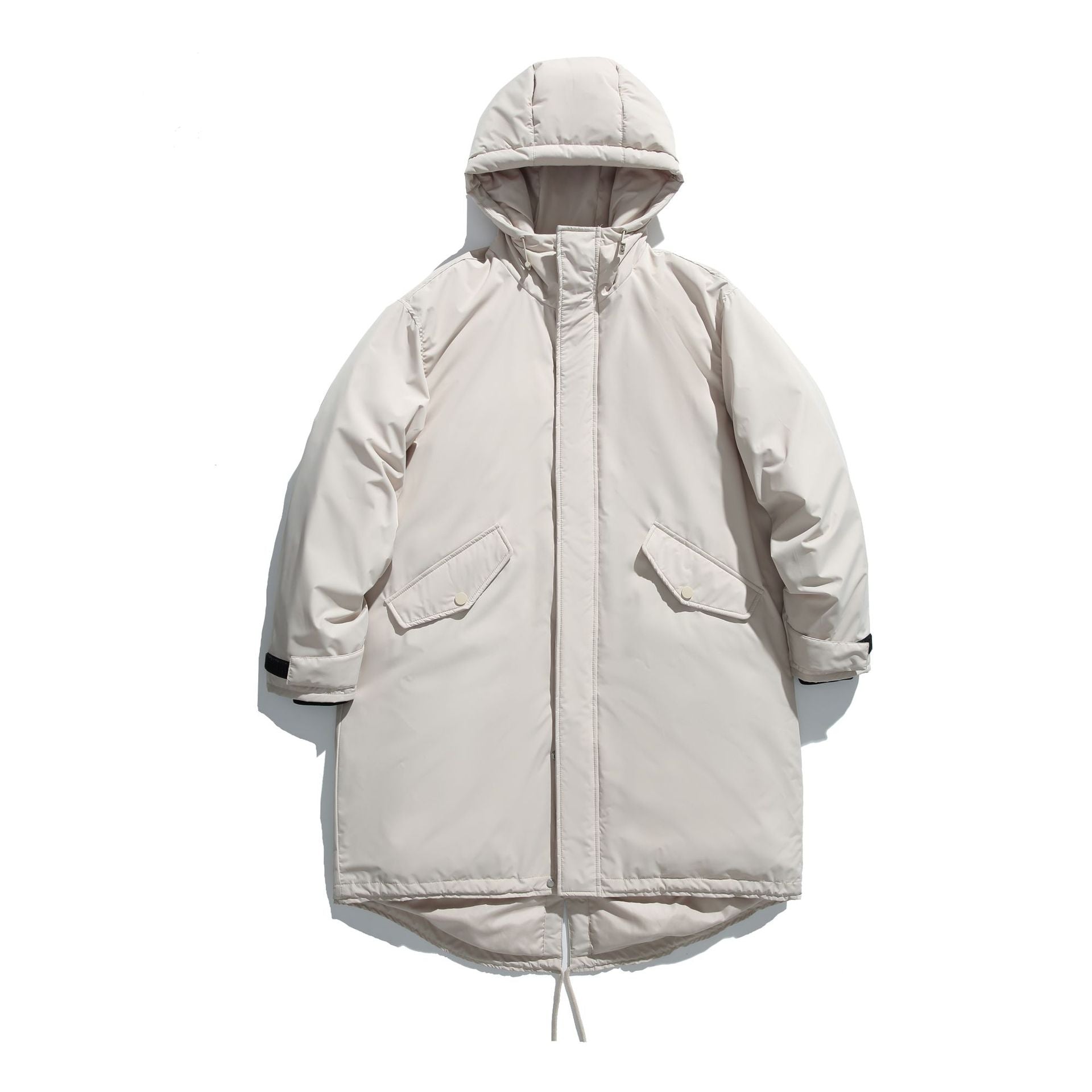 Men's Long Insulated Functional Parka with Stand-Up Collar and Drawstring Hem Chichicherry