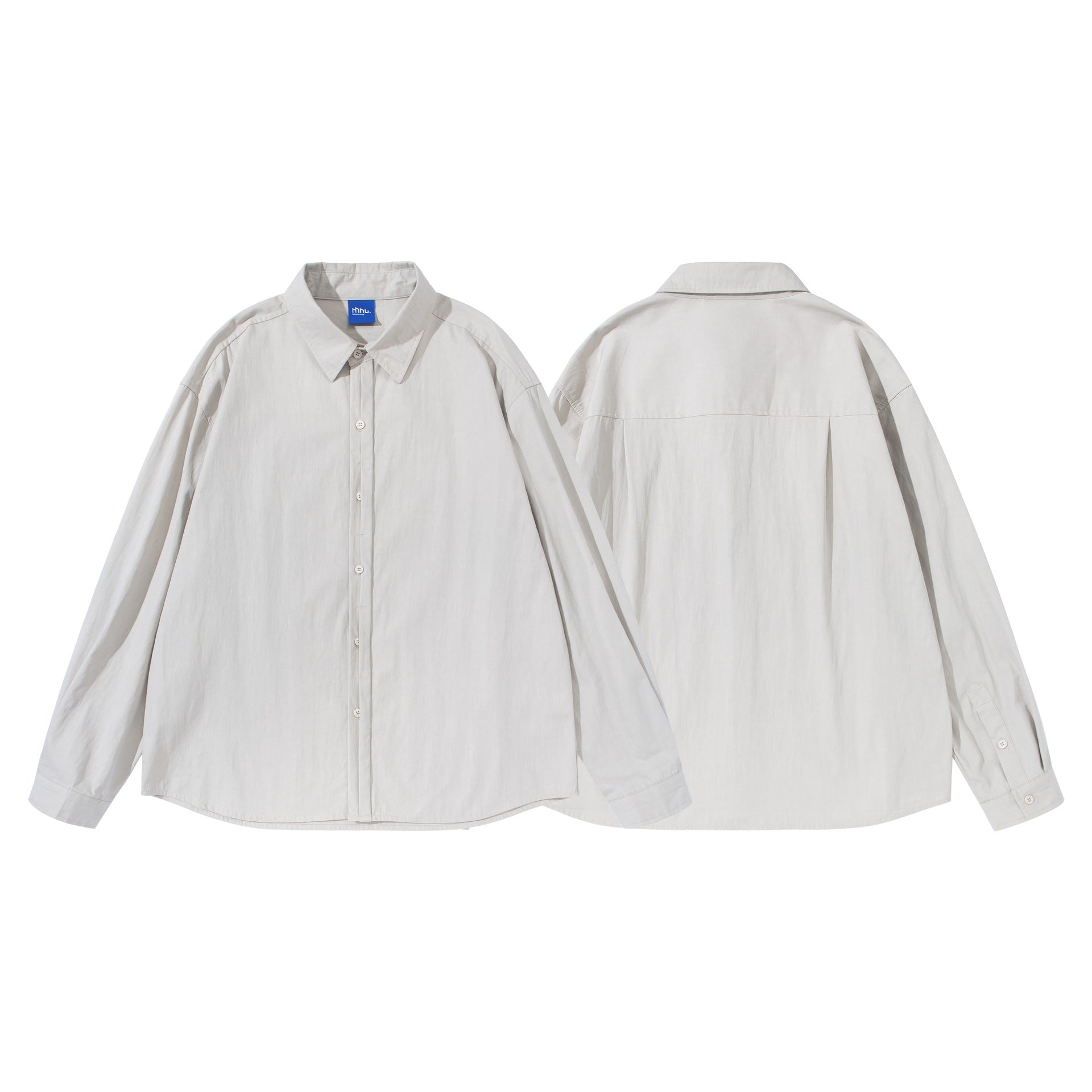 Unisex Boxy Cotton Blend Shirt in Oversized Fit with Kent Collar Chichicherry