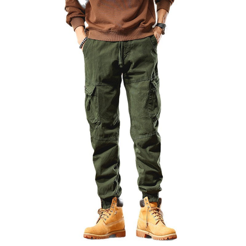 Men's Utility Cargo Pants with Elastic Cuff and Knee Reinforcement Chichicherry