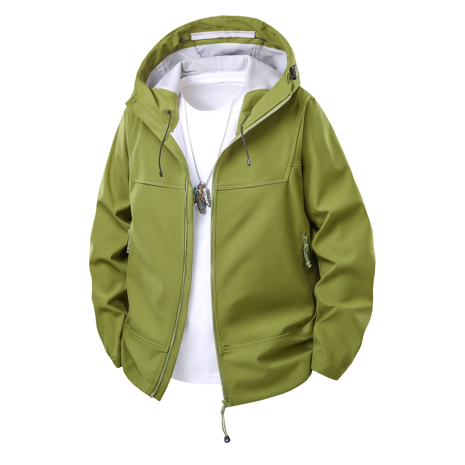 Ladies Softshell Hoodie Jacket with Concealed Two-Way Zipper Chichicherry