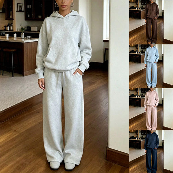 Women's Oversized Hoodie and Loose Jogging Pants Set made of Organic Fleece Chichicherry