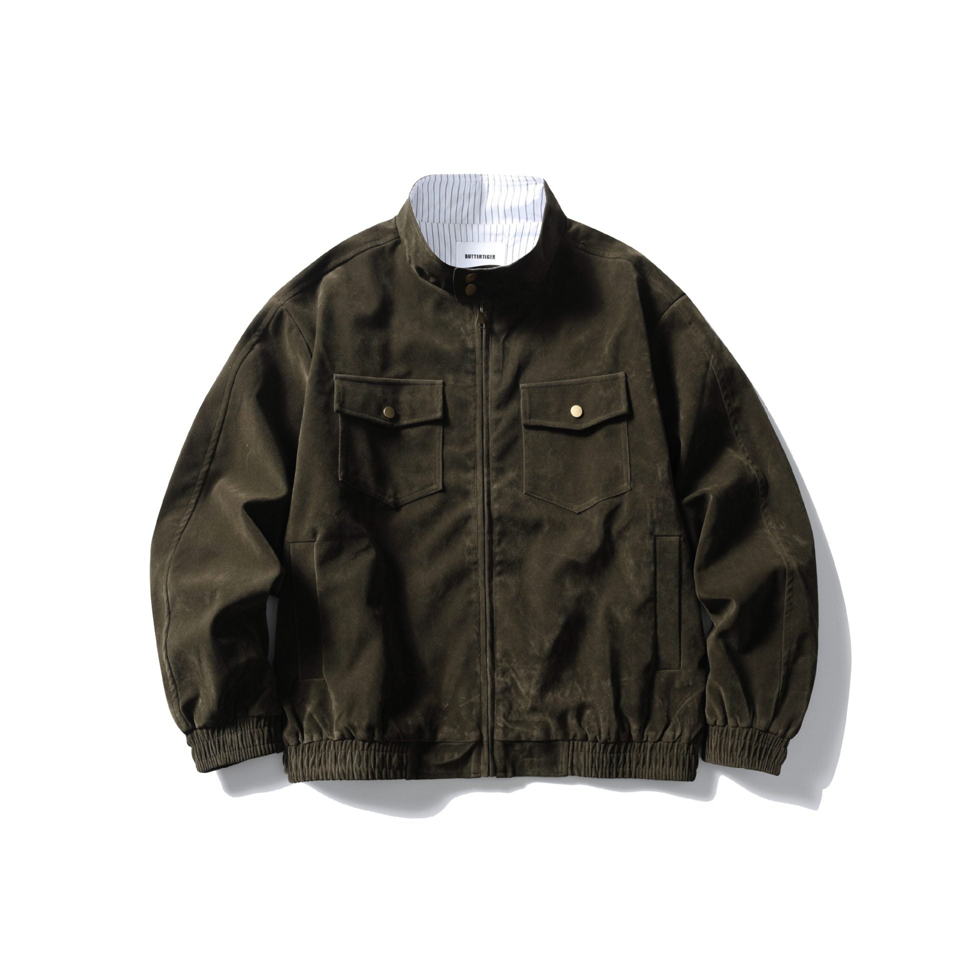 Men's Boxy Field Blouson made of sturdy canvas with high stand-up collar Chichicherry