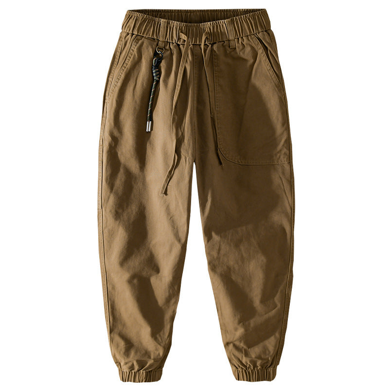 Men's Cargo Jogger Pants with Elastic Waistband and Cuffs Chichicherry