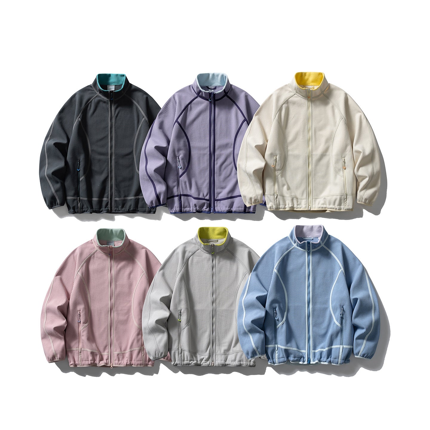 Unisex Structured Fleece Jacket with Zipper, Raglan Sleeves and Elastic Hem Chichicherry