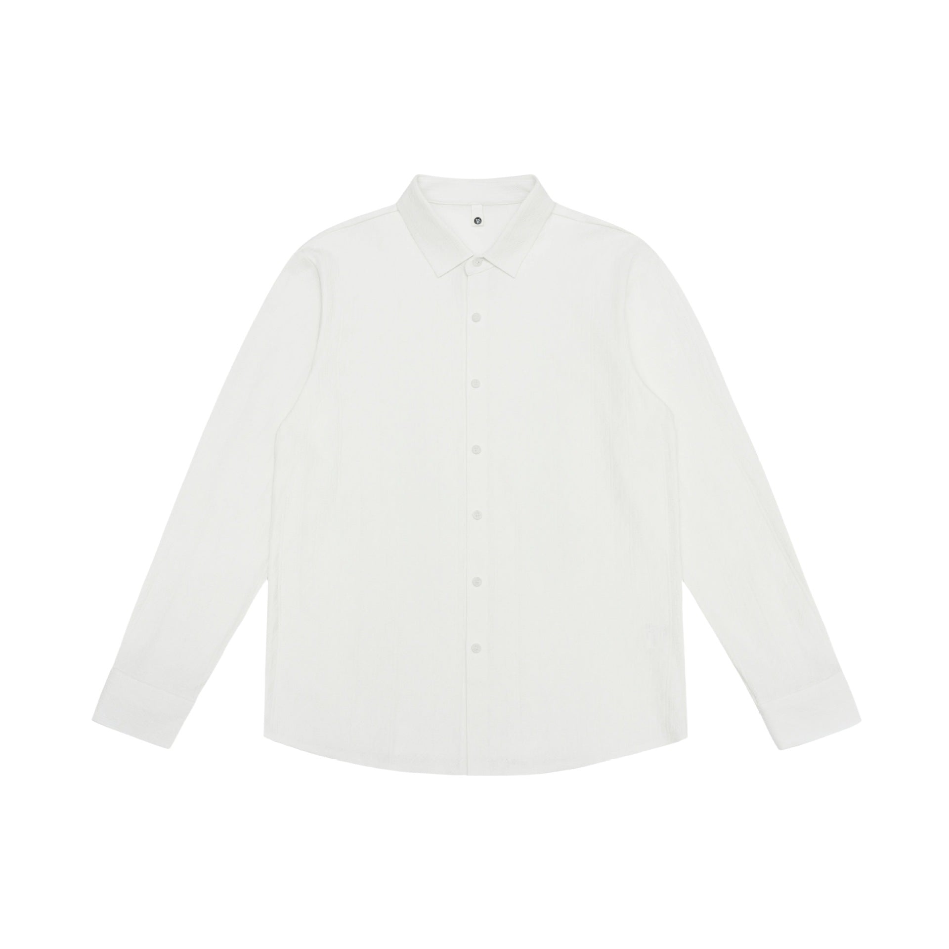Men's Fine Cotton Twill Shirt Jacket Style with Kent Collar and Rounded Hem Chichicherry