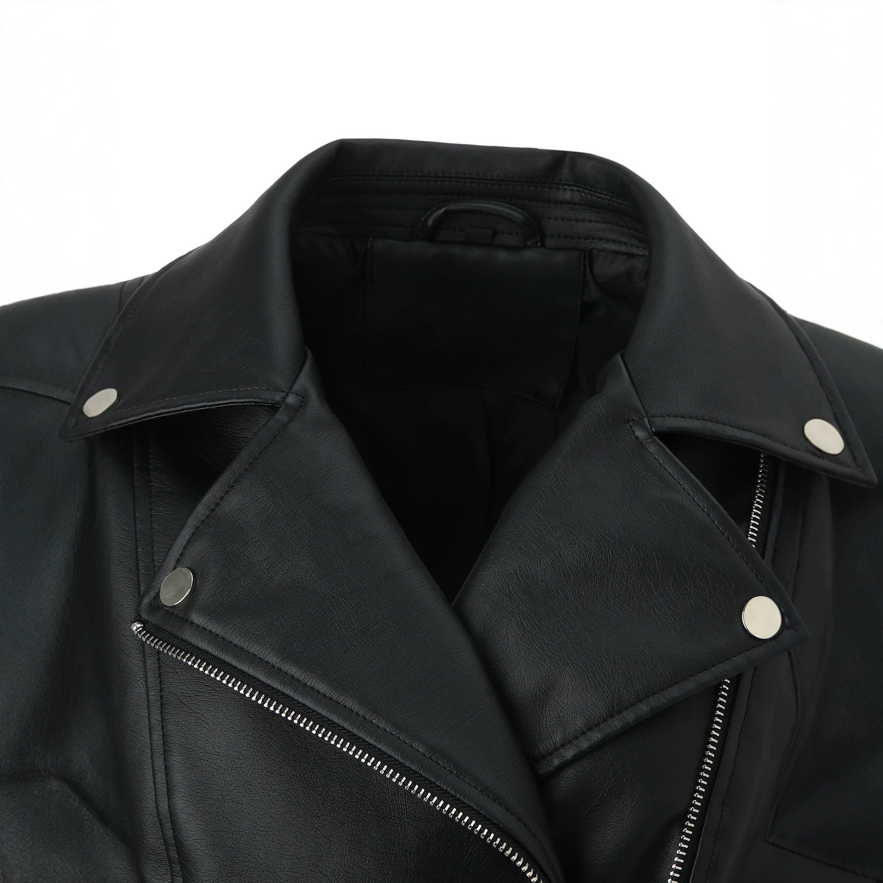 Women's biker jacket made of faux leather with a tailored cut Chichicherry