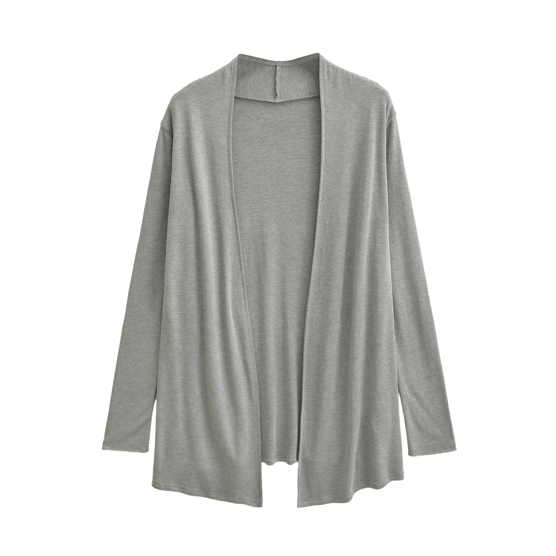 Women Open Flowing Jersey Cardigan with Waterfall Edge Chichicherry