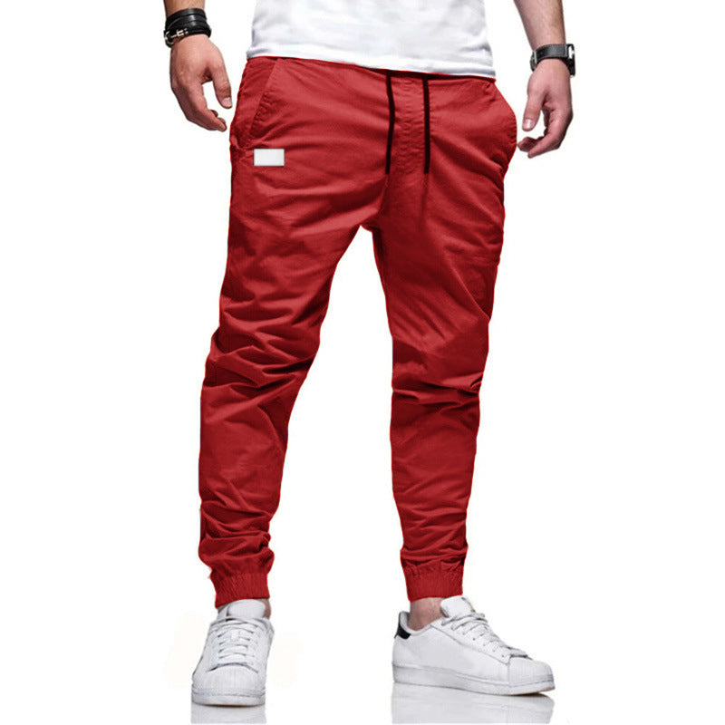 Men's Slim-Tapered Jogging Pants with Drawstring, Side Pockets and Ribbed Ankle Cuffs Chichicherry