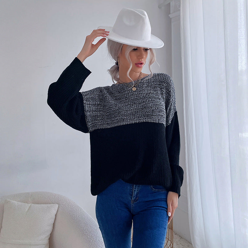 Women's Oversized Wool Blend Sweater with Off-the-Shoulder Neckline, Textured Knit and Casual Tunic Silhouette