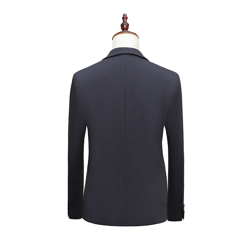 Men's Slim-Fit Three-Piece Business Suit with Vest and Slim Suit Pants Chichicherry