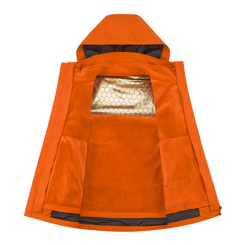 Women's two-layer softshell jacket with removable fleece inner jacket and adjustable hood Chichicherry