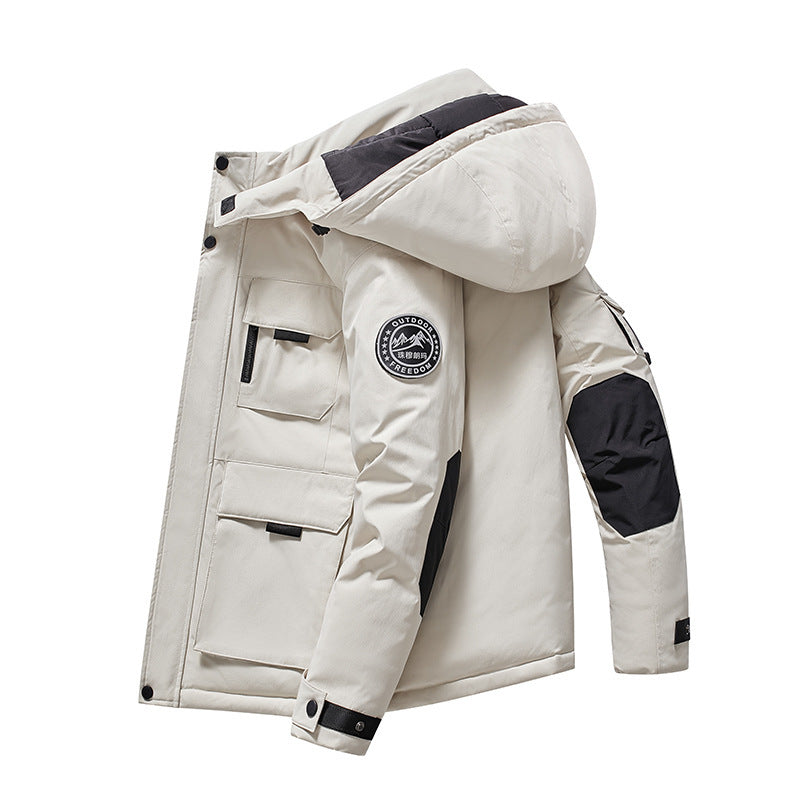 Men's Insulated Field Parka with Hood, Multiple Utility Pockets and Windproof Shell Chichicherry