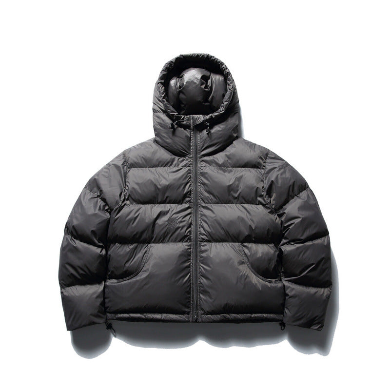 Unisex Short Boxy Puffer Jacket with Volume Hood, Water-Repellent Shell and Thermal Down Filling Chichicherry
