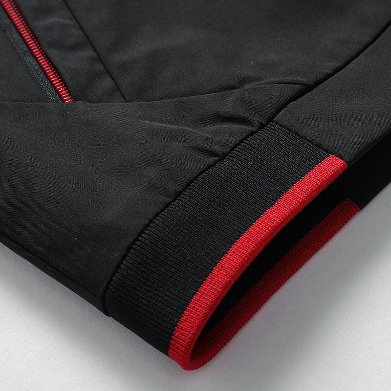 Men's lightweight softshell bomber with stand-up collar and contrast piping Chichicherry