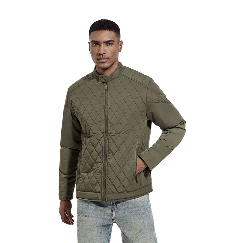 Men's quilted lightweight transitional jacket with stand-up collar Chichicherry
