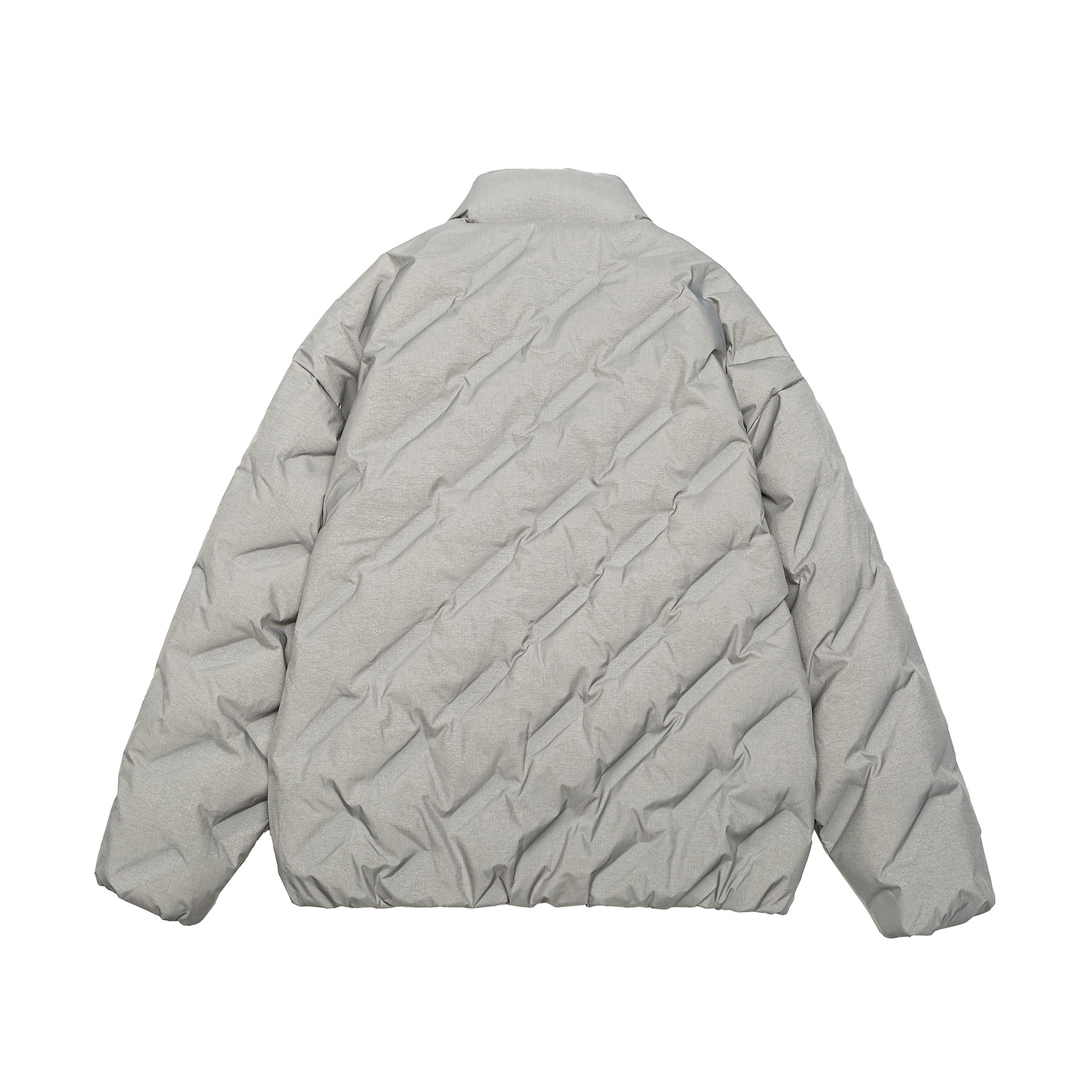 Unisex Padded Oversized Quilted Jacket with High Stand-Up Collar Chichicherry