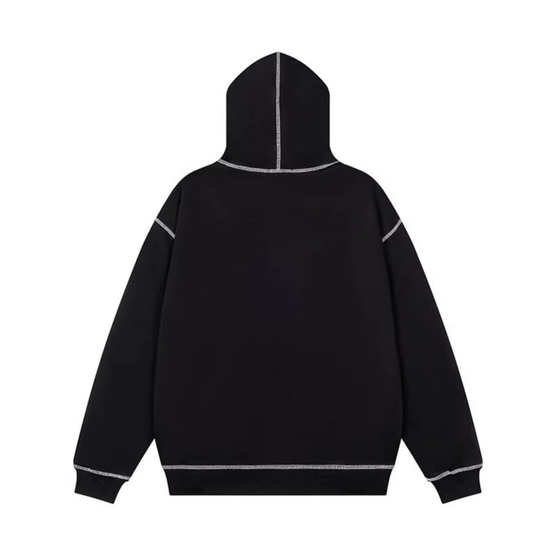 Unisex Oversize Hoodie Jacket with Full Zip and Number Applications Chichicherry