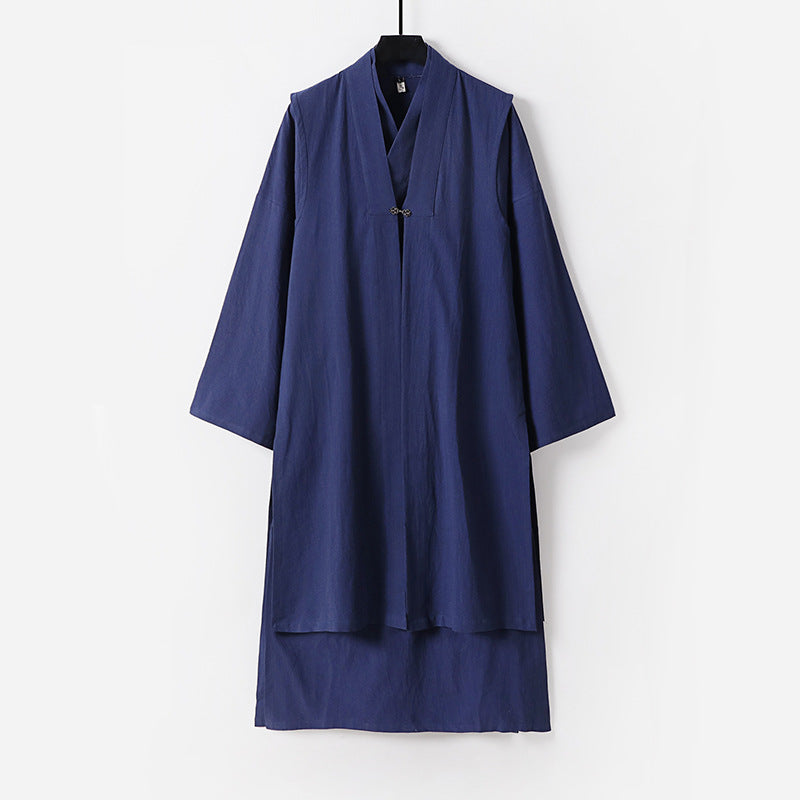 Unisex Longer Oversized Kimono Coat with discreet toggle closure and wide silhouette Chichicherry